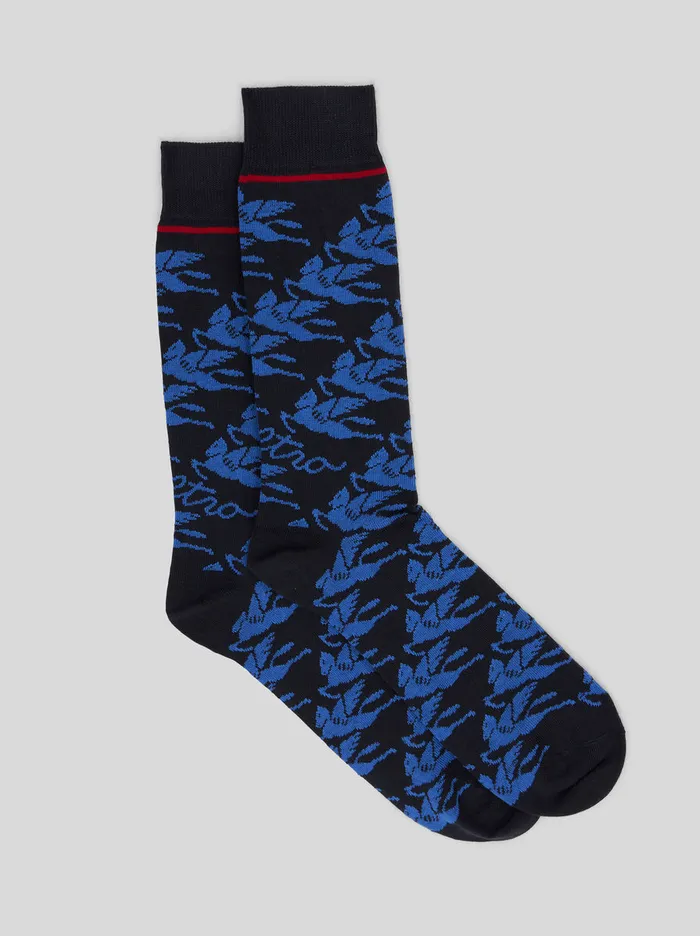 Men Midi Socks With Pegaso Etro Socks