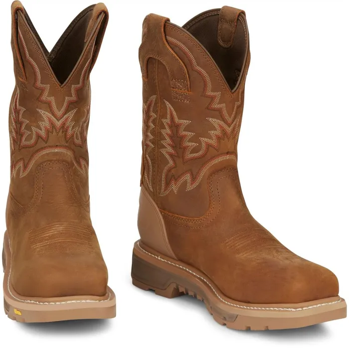 MEN Montana Nano Comp Toe Rust Justin Boots Work