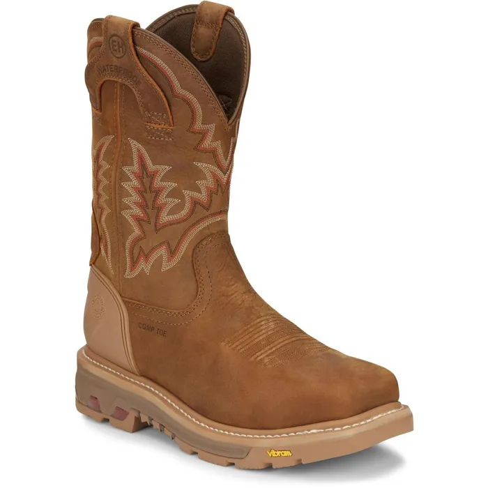 MEN Montana Nano Comp Toe Rust Justin Boots Work