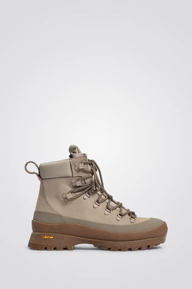 Men Norse Projects Footwear Leather Hiking Boot Khaki
