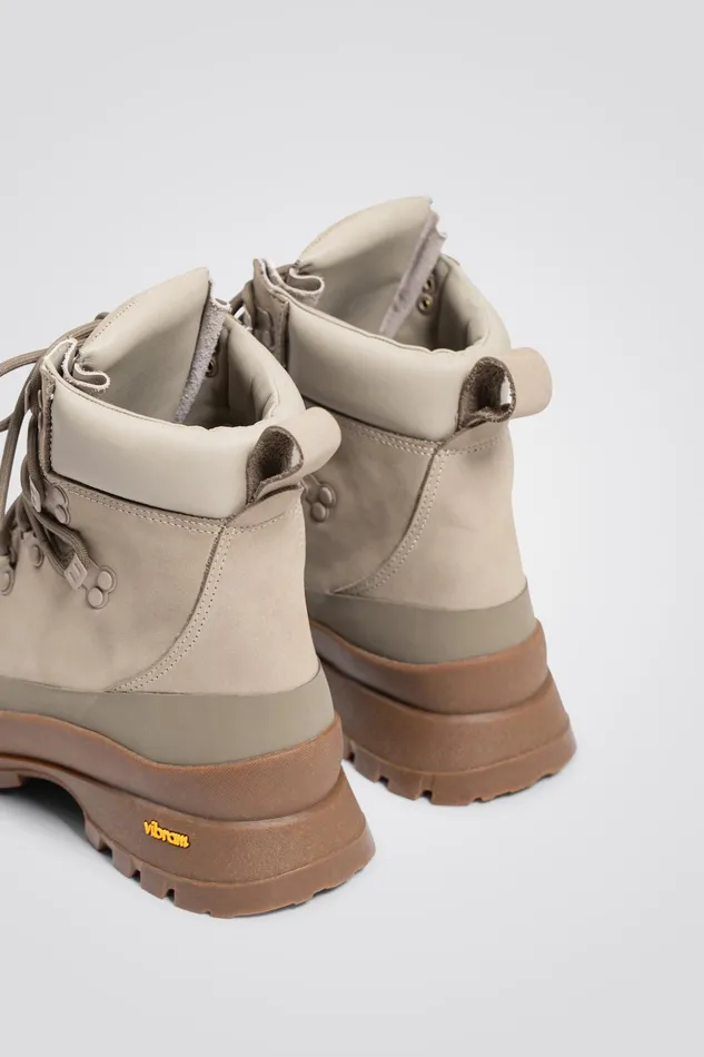 Men Norse Projects Footwear Leather Hiking Boot Khaki