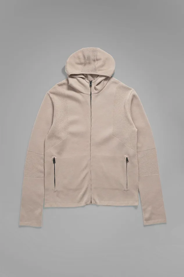 Men Norse Projects Knitwear Aero Hooded Tech Jacket Utility Khaki