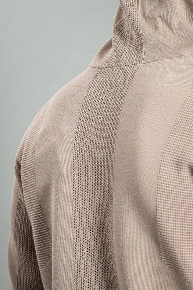 Men Norse Projects Knitwear Aero Hooded Tech Jacket Utility Khaki