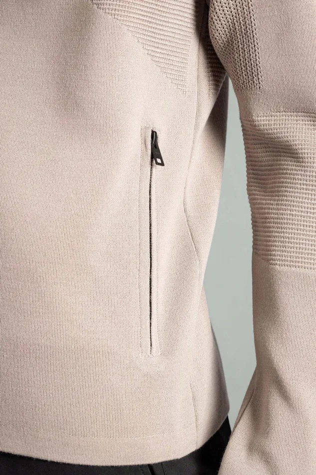 Men Norse Projects Knitwear Aero Hooded Tech Jacket Utility Khaki