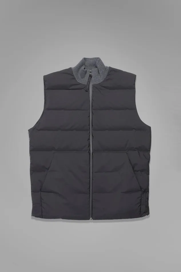Men Norse Projects Outerwear Pertex Shield Hybrid Knit Gilet Black
