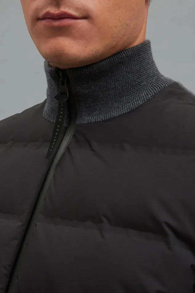 Men Norse Projects Outerwear Pertex Shield Hybrid Knit Gilet Black