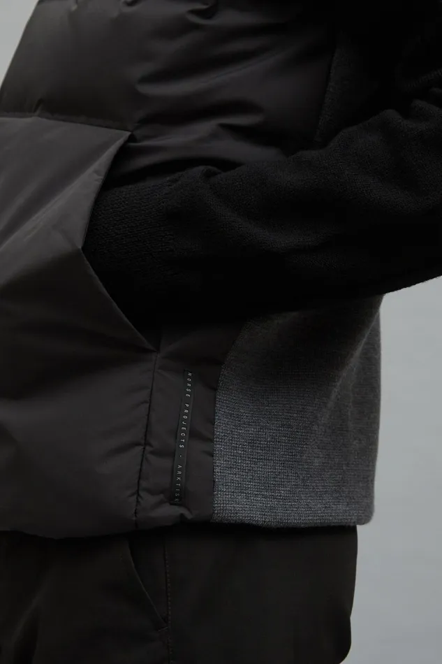 Men Norse Projects Outerwear Pertex Shield Hybrid Knit Gilet Black