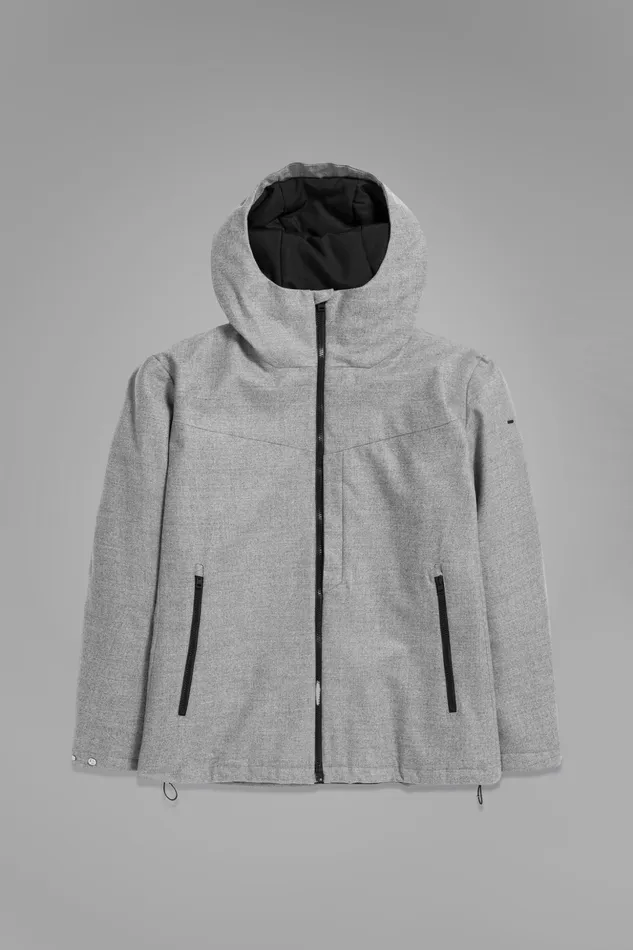 Men Norse Projects Outerwear Technical Jacket Loro Piana Clima System Wool Light Grey Melange Men Norse Projects Outerwear Technical Jacket Loro Piana Clima System Wool Light Grey Melange