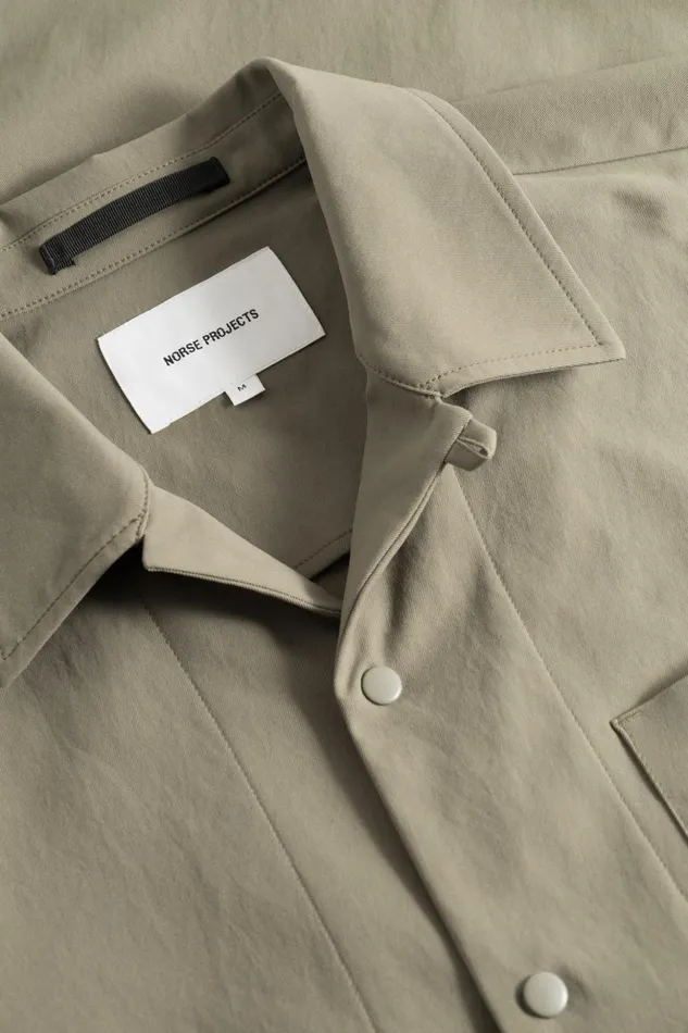 Men Norse Projects Shirting Carsten Solotex Twill Shirt LS Sediment Green
