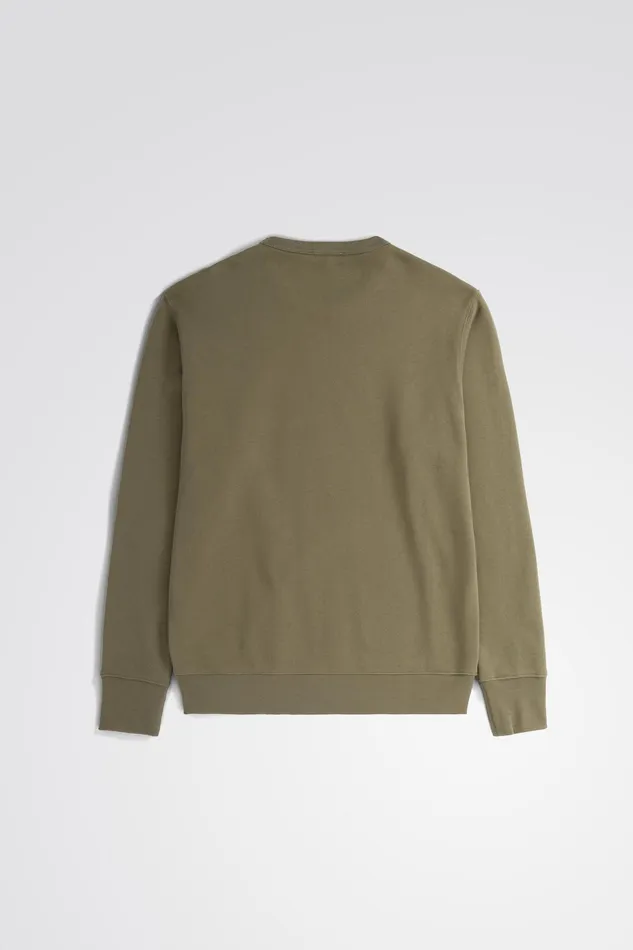 Men Norse Projects Sweatshirts Arne Relaxed Organic Chain Stitch Logo Sweatshirt Sediment Green