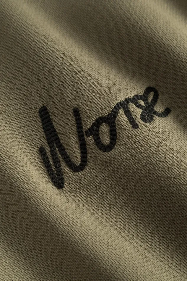 Men Norse Projects Sweatshirts Arne Relaxed Organic Chain Stitch Logo Sweatshirt Sediment Green