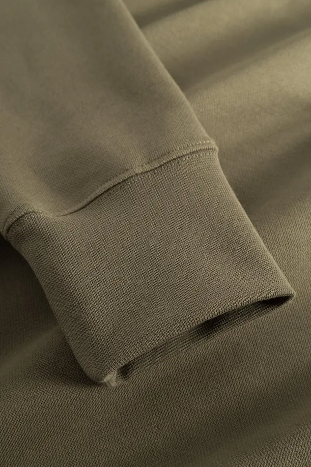Men Norse Projects Sweatshirts Arne Relaxed Organic Chain Stitch Logo Sweatshirt Sediment Green