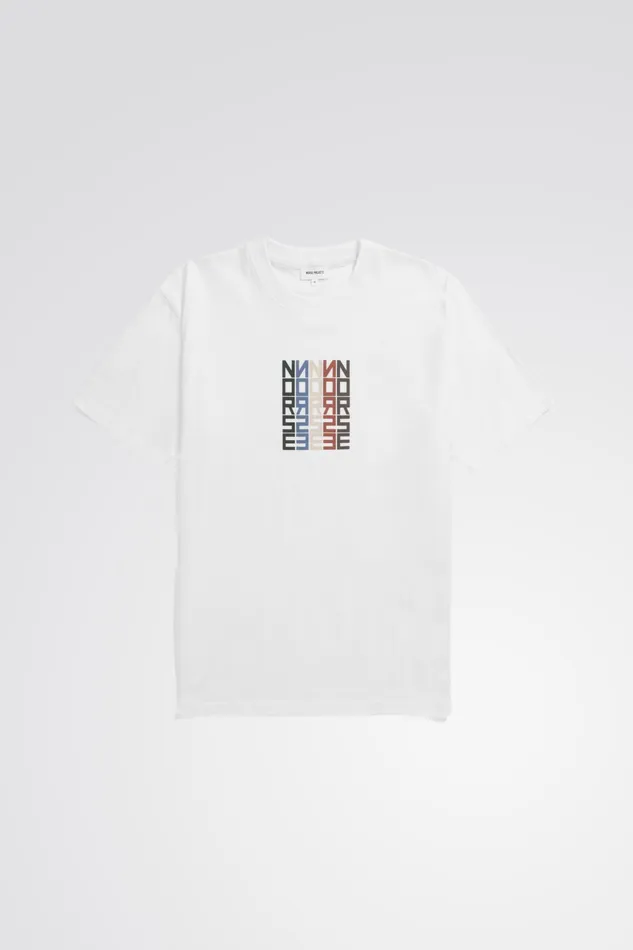 Men Norse Projects TShirts Johannes Organic Totem Logo Tshirt White