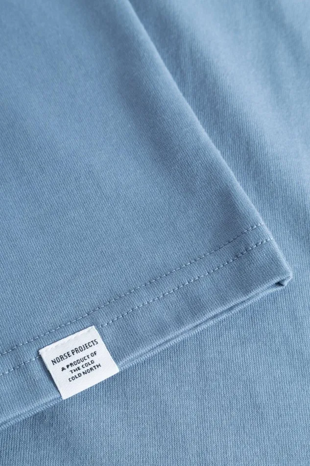 Men Norse Projects TShirts Niels Standard Tshirt Fog Blue