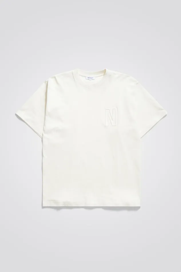 Men Norse Projects TShirts Simon Loose N Logo TShirt Ecru