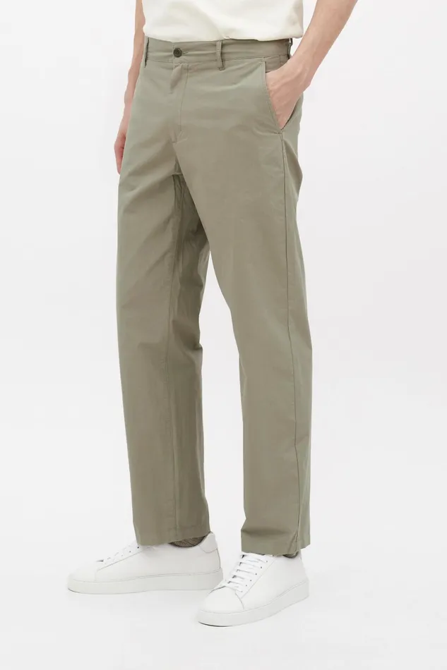 Men Norse Projects Trousers Andersen Regular Typewriter Flat Front Trouser Clay