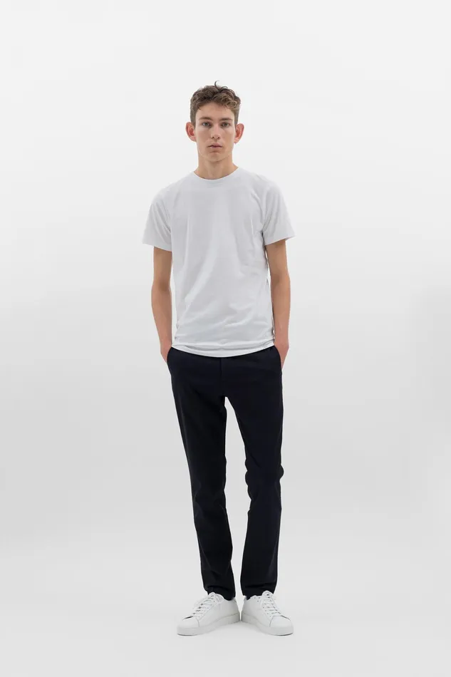 Men Norse Projects Trousers Aros Slim Light Stretch Chino Dark Navy