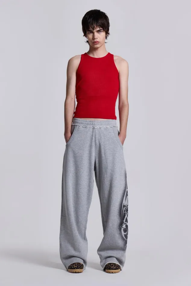 Men NTRLS Red Ribbed Vest Jaded London TShirts and Vests