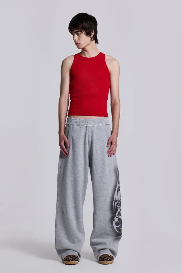 Men NTRLS Red Ribbed Vest Jaded London TShirts and Vests