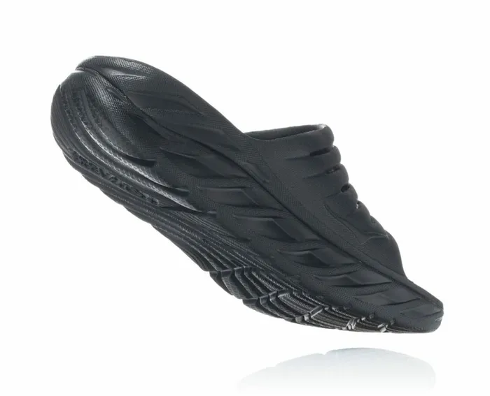 Men ORA Recovery Slide Black Black HOKA ONE ONE Recovery Sandals