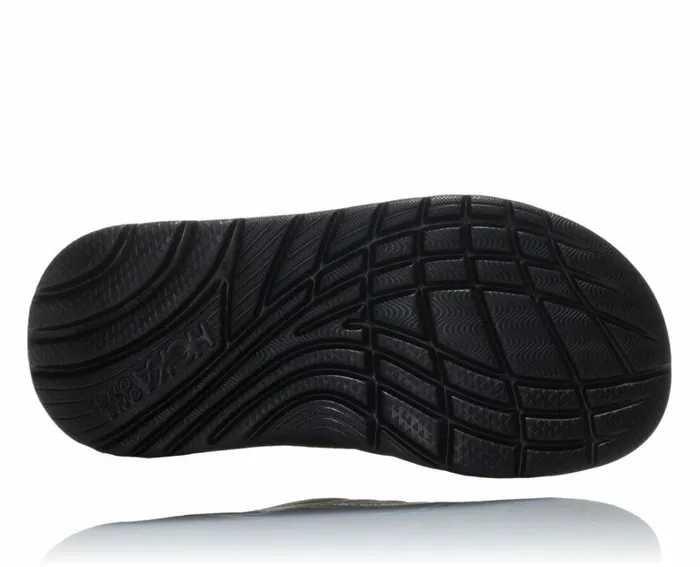 Men ORA Recovery Slide Black Black HOKA ONE ONE Recovery Sandals
