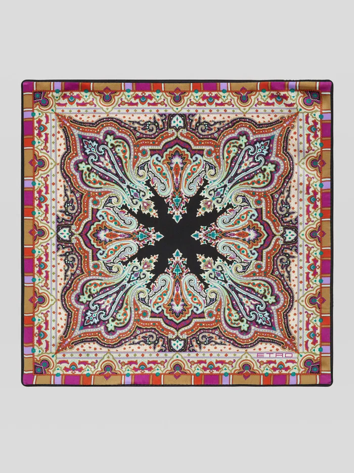 Men Paisley Print Pocket Square Etro Ties And Pocket Squares