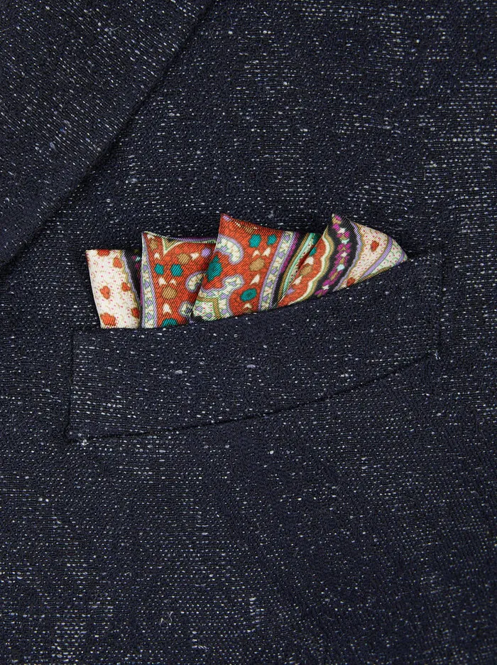 Men Paisley Print Pocket Square Etro Ties And Pocket Squares