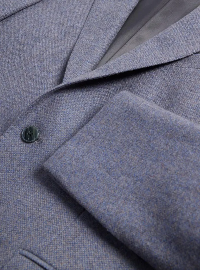 Men Paul Stuart Blazers and Jackets Cashmere Melange Jacket Bluegrey