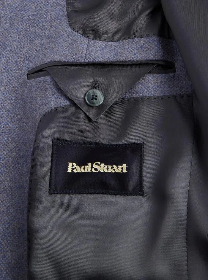 Men Paul Stuart Blazers and Jackets Cashmere Melange Jacket Bluegrey