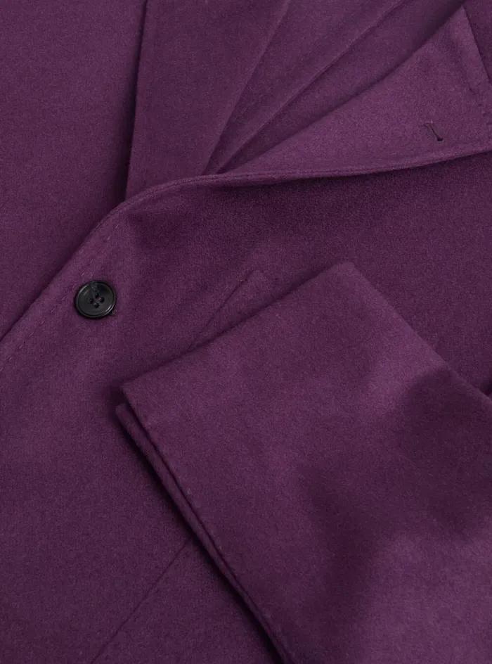 Men Paul Stuart Blazers and Jackets Cashmere Soft Constructed Jacket Purple