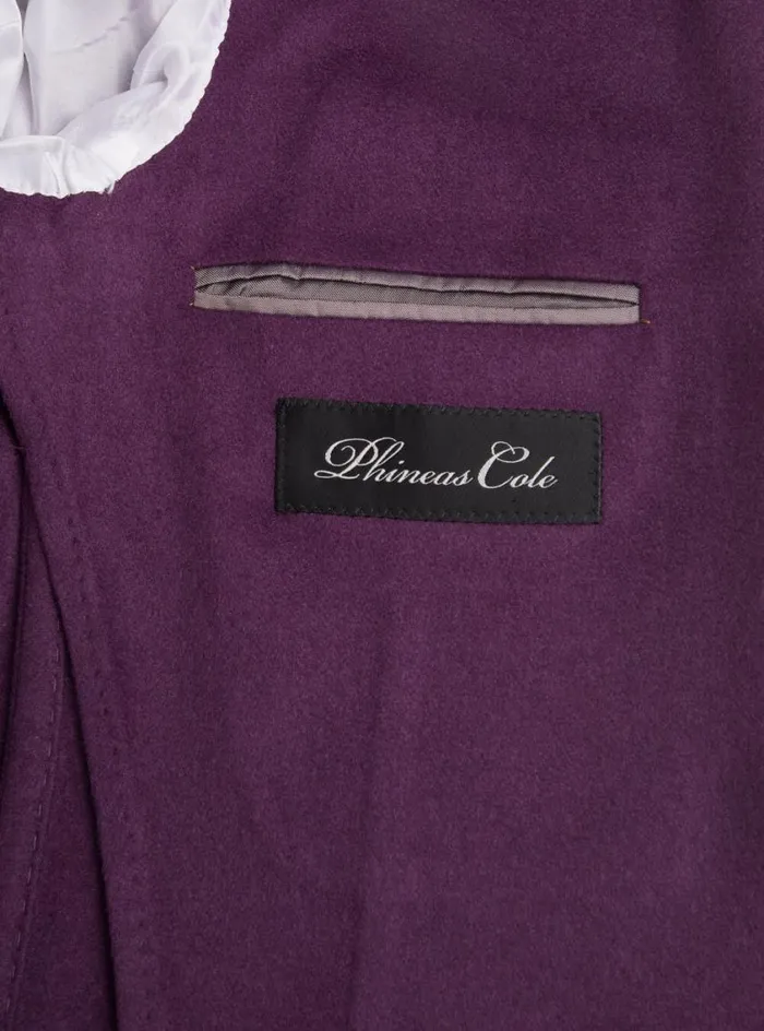 Men Paul Stuart Blazers and Jackets Cashmere Soft Constructed Jacket Purple