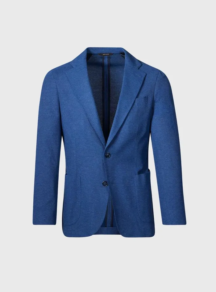 Men Paul Stuart Blazers and Jackets Cotton Pique Jacket Navy