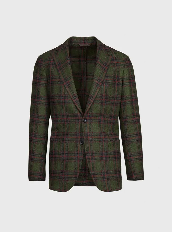 Men Paul Stuart Blazers and Jackets Plaid Wool Soft Constructed Jacket Greenred Men Paul Stuart Blazers and Jackets Plaid Wool Soft Constructed Jacket Greenred
