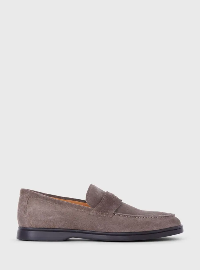 Men Paul Stuart Loafers Hugo Suede Penny Loafer Cognac