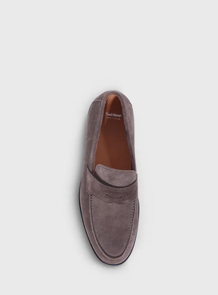 Men Paul Stuart Loafers Hugo Suede Penny Loafer Cognac