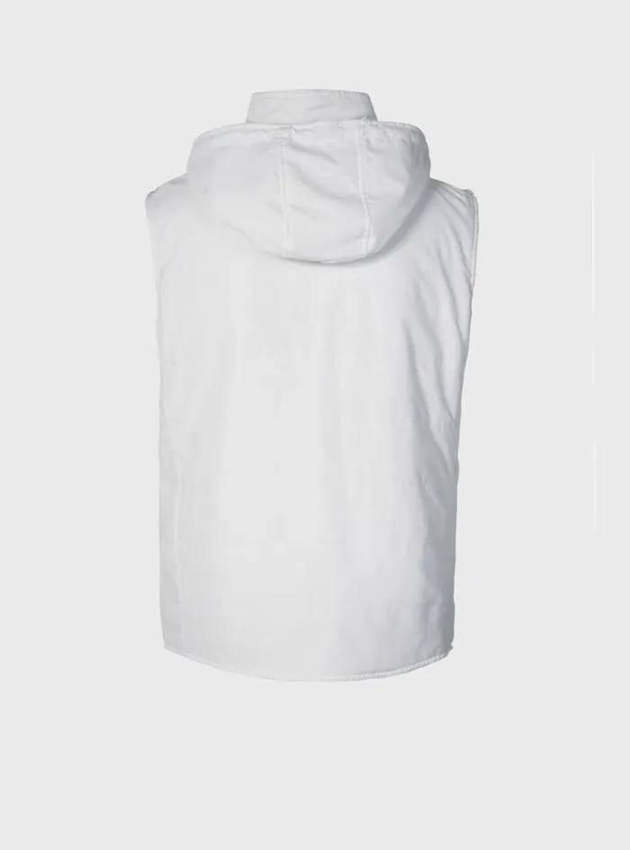 Men Paul Stuart Outerwear Belsetta Vest With Removable Hood White