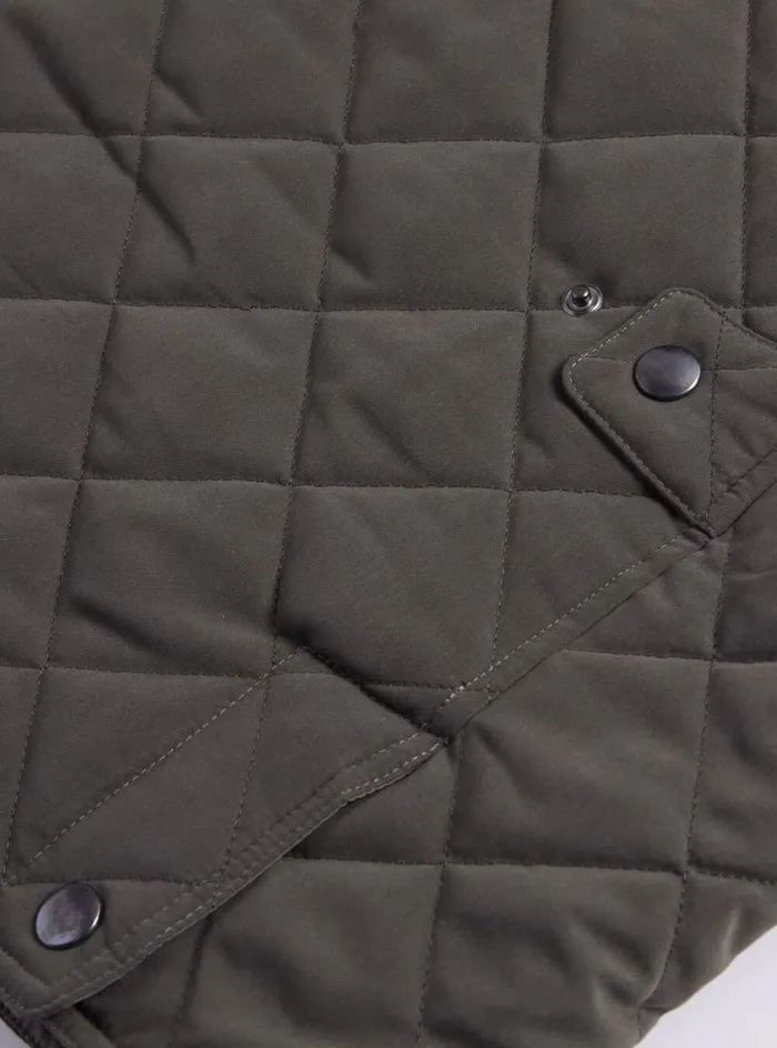 Men Paul Stuart Outerwear Diamond Quilted Vest Olive