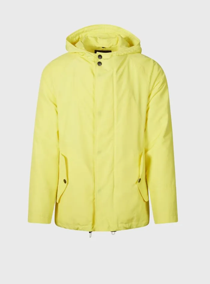 Men Paul Stuart Outerwear Hooded Parka Yellow