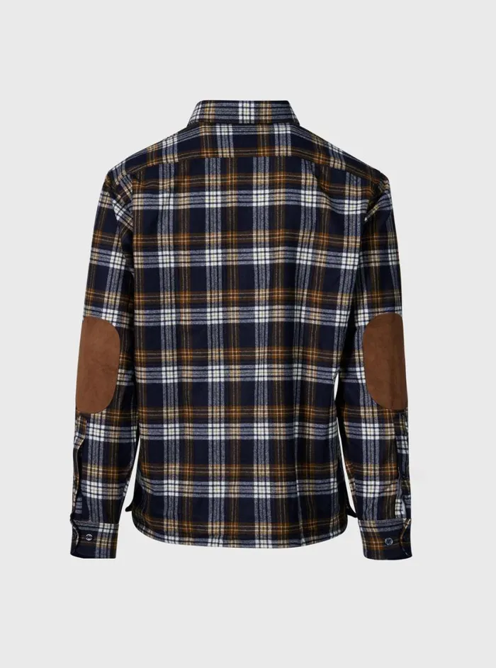 Men Paul Stuart Outerwear Wool Plaid Overshirt Black