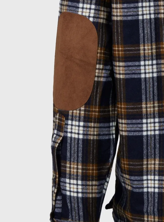 Men Paul Stuart Outerwear Wool Plaid Overshirt Black