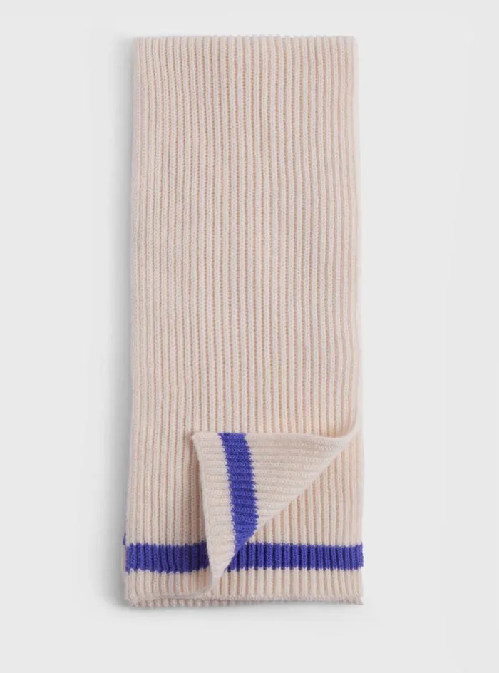 Men Paul Stuart Scarves Hats Gloves Cashmere Stripe Scarf Lilac