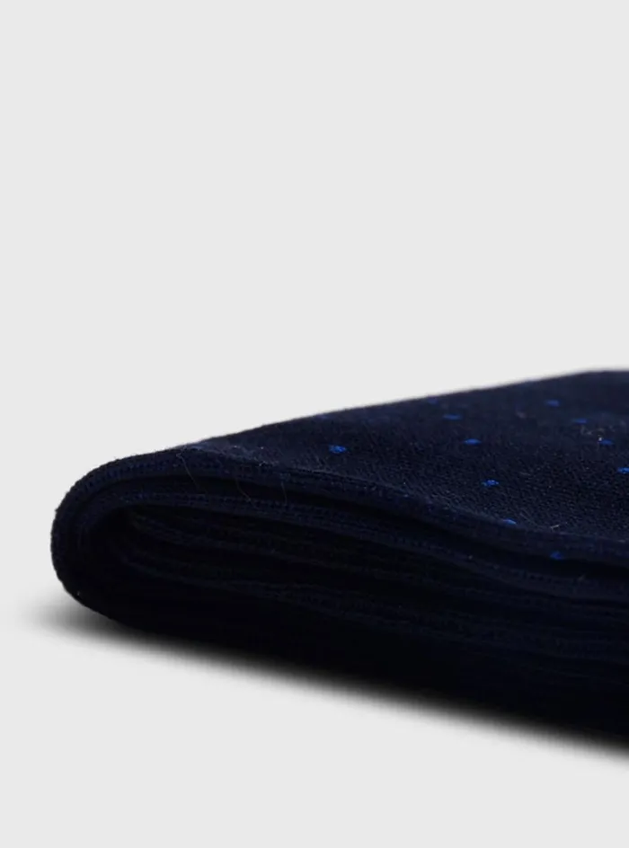 Men Paul Stuart Socks Cotton Birds Eye Sock Navy