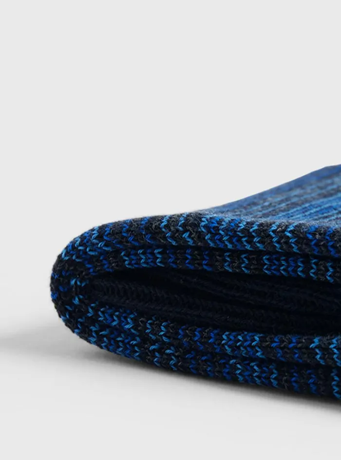Men Paul Stuart Socks Cotton Multicolor Stripe Sock Blue