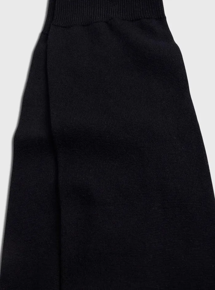 Men Paul Stuart Socks Flat Knit Sock Black