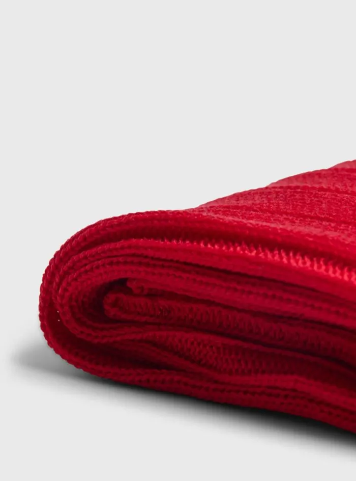 Men Paul Stuart Socks Mercerized Cotton Ribbed Sock Red