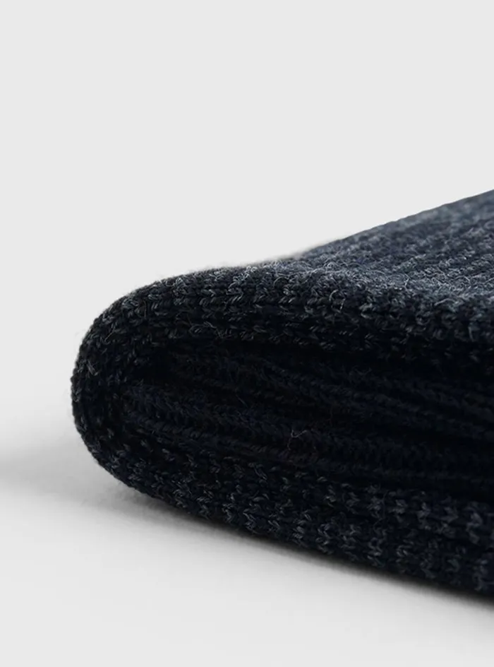 Men Paul Stuart Socks Wool Horizontal Stripe Sock Black