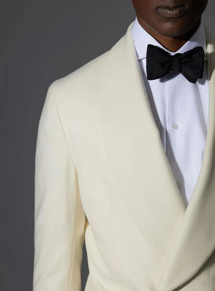Men Paul Stuart Suits and Tuxedos Cashmere Shawl CollarDinner Jacket Cream