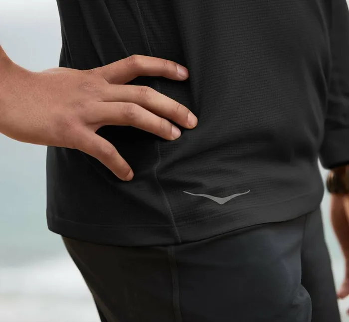 Men Performance 34 Sleeve Black HOKA ONE ONE Tops