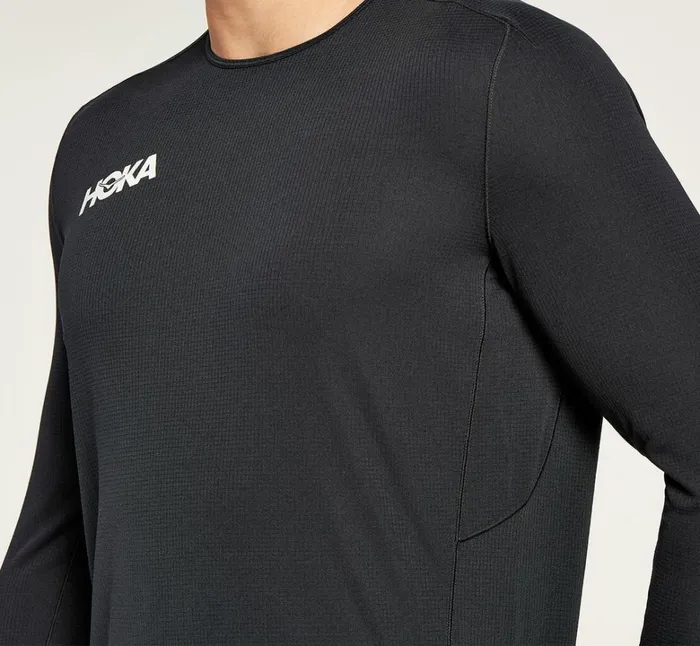 Men Performance 34 Sleeve Black HOKA ONE ONE Tops