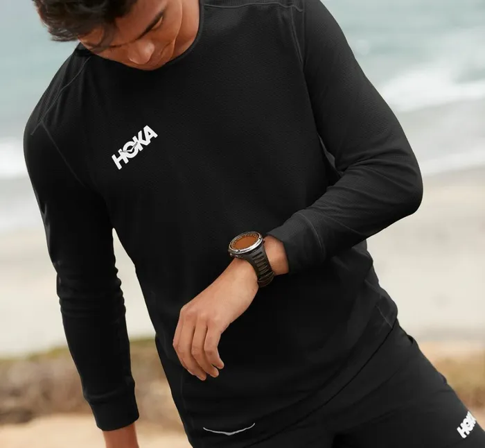 Men Performance 34 Sleeve Black HOKA ONE ONE Tops